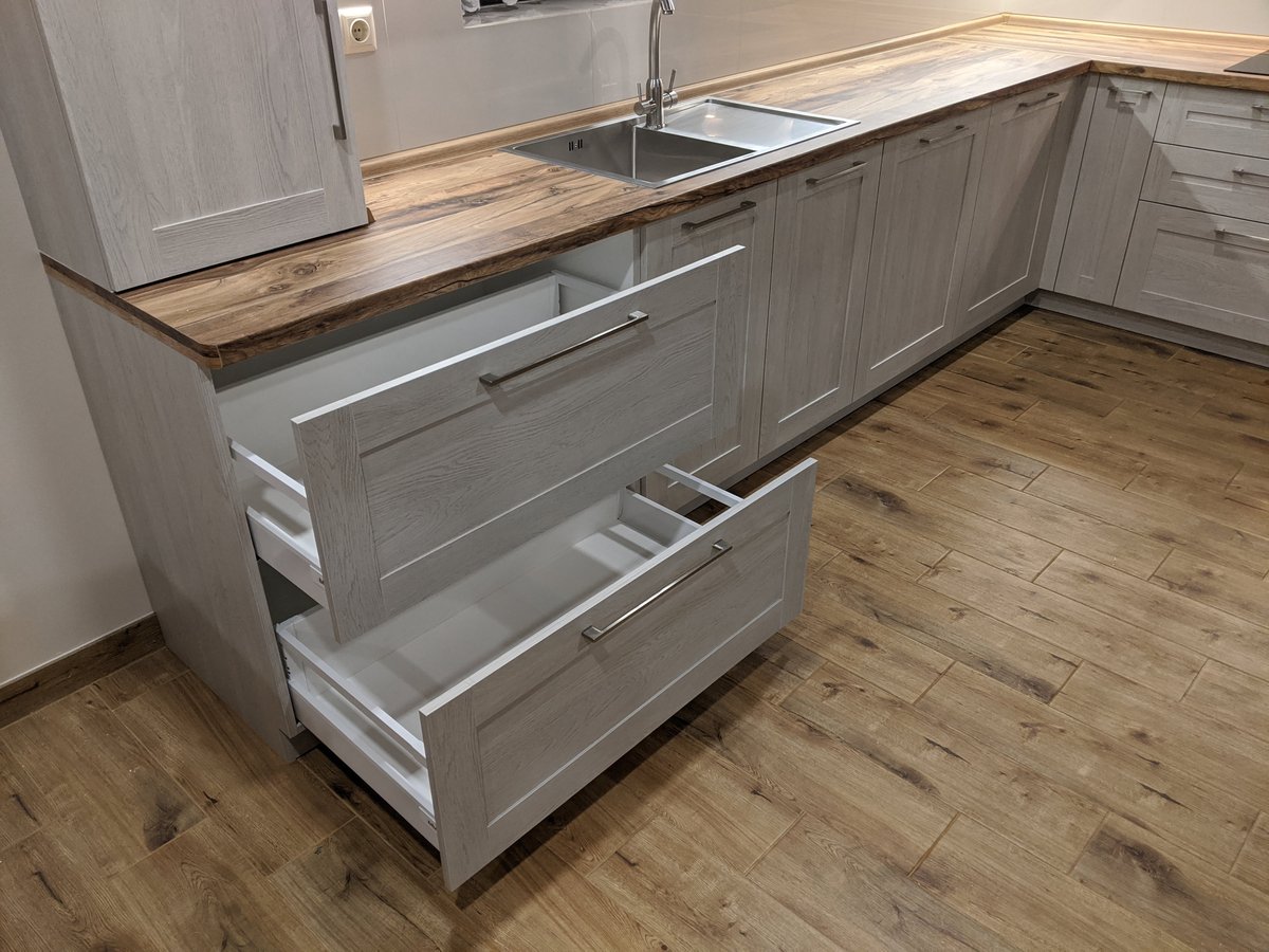 Classic white custom kitchen cabinets